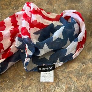 Rampage Women’s USA Red, White & Blue Star-Print Scarf
